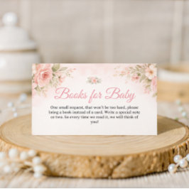 Blush Floral Baby in Bloom Books for Baby Begleitkarte
