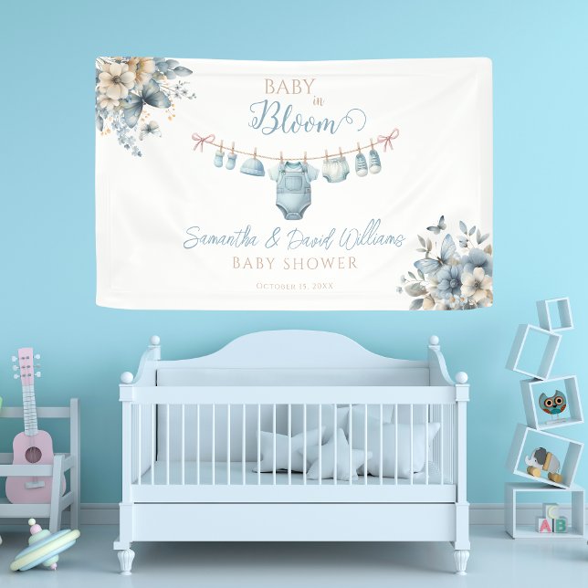 Blush Floral Baby in Bloom Garden Baby Dusche Banner (Von Creator hochgeladen)