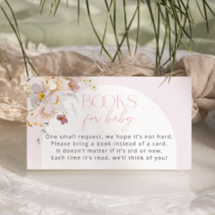 Blush Floral Baby Shooting Books for Baby Begleitkarte