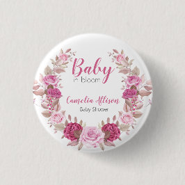Blush Floral Baby Shooting Button