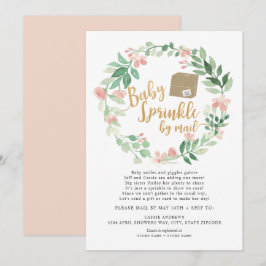 Blush Floral Baby Sprinkle per E-Mail Babydusche Einladung