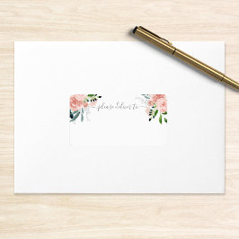 Blush Floral Bitte zum Hochzeitsfeiern liefern Adressaufkleber