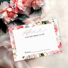 Blush Floral Brautparty Admin Card Einladung