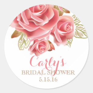Blush Floral Brautparty Gefallen Stickers