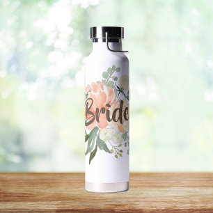 Blush Floral Bride Trinkflasche