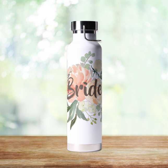 Blush Floral Bride Trinkflasche (Von Creator hochgeladen)