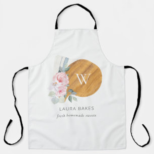 Blush Floral Chopping Board Napkin Catering Schürze