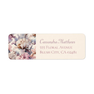 Blush Floral Classic Elegantes Rücksendelabel