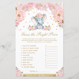 Blush Floral Elephant Raten Sie das richtige Spiel