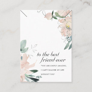 BLUSH FLORAL FRIEND GIFT NECKLACE DISPLAY CARD PLATZKARTE