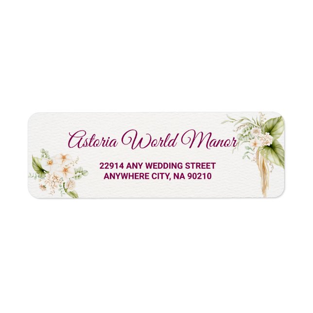 Blush Floral Gold Geometric wedding address  (Vorne)