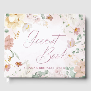 Blush Floral Guest Book Gästebuch