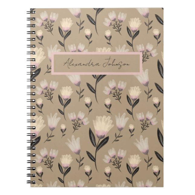Blush Floral Journal | Modern Botanical  (Devant)