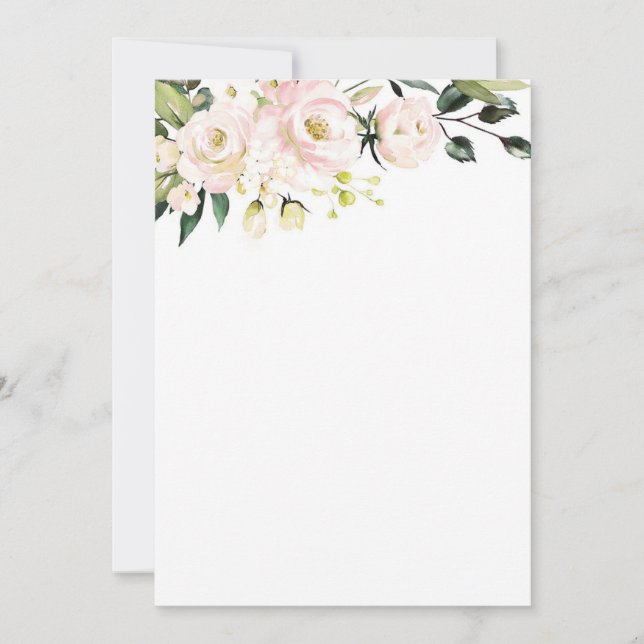 Blush Floral Mockup Einladung (Vorderseite)