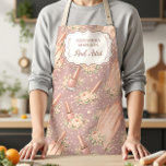 Blush Floral Nail Technician Business Schürze<br><div class="desc">An elegant and feminine business design featuring delicate blush florals combined with stylish nail polish illustrations. The soft vintage-inspired palette and romantic botanical details create a luxurious beauty aesthetic perfect for modern nail artists and beauty professionals. The refined frame and floral elements give the design a boutique, high-end feel that...</div>