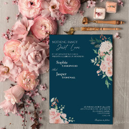 Blush Floral Navy Nichts Extravagant nur Liebe Hoc Einladung