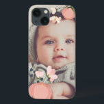 Blush Floral Overlay-Foto iPhone 13 Hülle<br><div class="desc">Fügen Sie diesem schicken und einfachen Handy-Gehäuse ein beliebtes Foto hinzu,  das an den Ecken mit federnd blütenrosa Blume besticht.</div>