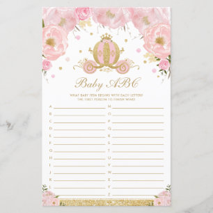 Blush Floral Princess Baby ABC Baby Shooting Game