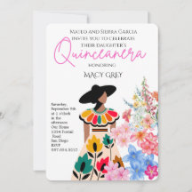 Blush Floral Quinceañera 15th Birthday