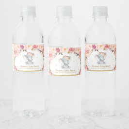 Blush Floral Rose Niedlich Elephant Baby Dusche