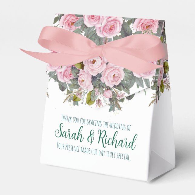 Blush Floral Wedding Geschenkschachtel (Vorderseite)