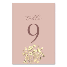 Blush Floral Wedding Tischnummer