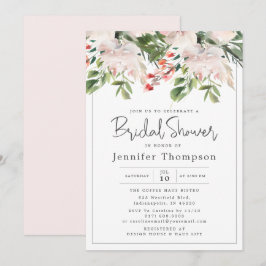 Blush Florals & Greenery Brautparty Einladung