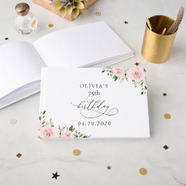 Blush Flowers, Pink Flowers, Greenery, Birthday Gästebuch