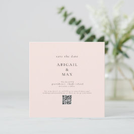 Blush Foto Wedding Square Save the Date