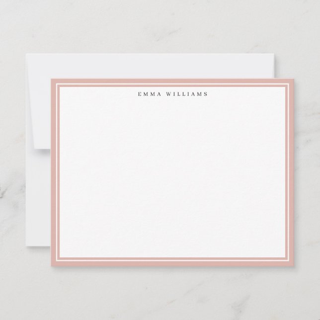 Blush Frame Note Card Einladung (Vorderseite)