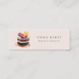 BLUSH FRUIT FLORAL CAKE PATISSERIE CUPCAKE BAKERIE MINI VISITENKARTE