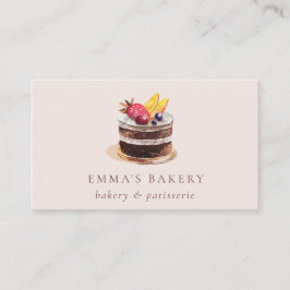 BLUSH FRUIT FLORAL CAKE PATISSERIE CUPCAKE BAKERIE VISITENKARTE