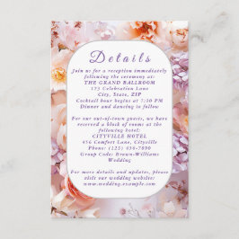 Blush Garden Romantische Hochzeitskarte Begleitkarte