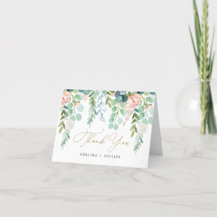 Blush Garden Wedding Carte de remerciements