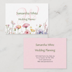 Blush-Garten-Aquarell-Personalisierung-Papeterie Visitenkarte