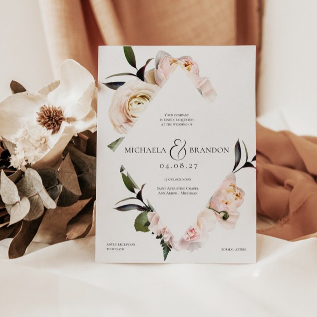 Blush Geometric Bridal Dusche Einladung - (Von Creator hochgeladen)