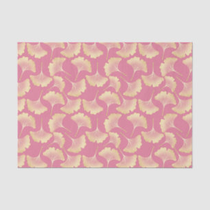 Blush Ginkgo Luxe – Gold Botanical auf Rosa (3) Seidenpapier