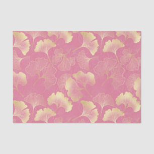 Blush Ginkgo Luxe – Gold Botanical auf Rosa (8) Seidenpapier