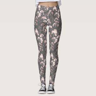 Blush Ginkgo Luxe – Gold Botanical auf Schwarz (1) Leggings