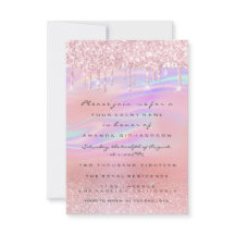Blush Glitzer Tropfen Rose Blue Baby Dusche Feet