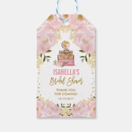 Blush Gold Blume Reise von Miss zu Mrs Gefallen Geschenkanhänger