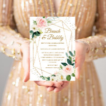 Blush Gold Blumenbrunch und Brautparty