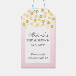 Blush Gold Bridal Brunch und Bubbly Bevorzugen Tag Geschenkanhänger
