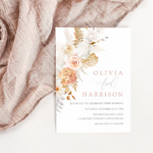 Blush & Gold fabelhafte Blumenzehen Einladung