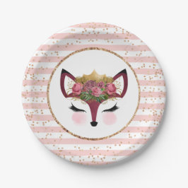 Blush & Gold Fox Princess Pappteller