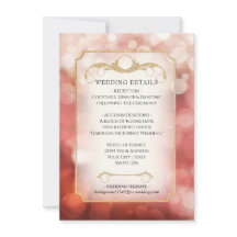 Blush Gold Glitzer Bokeh Sparkle Wedding