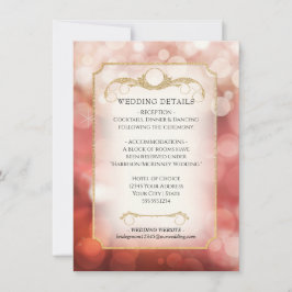 Blush Gold Glitzer Bokeh Sparkle Wedding Einladung