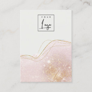 Blush Gold Glitzer Logo Blank Juwelier Display Visitenkarte