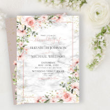 Blush Gold Greenery Dusty Pink Bloral Wedding
