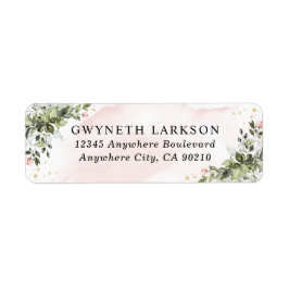 Blush Gold Greenery Succulent Dusty Blue Wedding